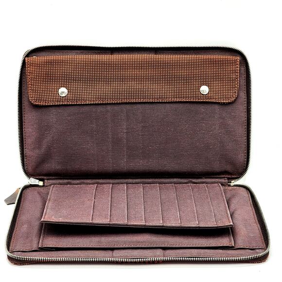 Hermes Round Zipper Long Wallet Yale Line Perth Gm Dark - Picture 15 of 16